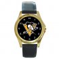Pittsburgh Penguins Gold Metal Watch