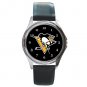 Pittsburgh Penguins Round Metal Watch