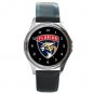 Florida Panthers Hockey Round Metal Watch