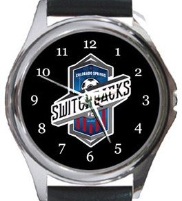 Colorado Springs Switchbacks FC Round Metal Watch