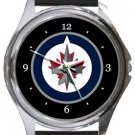 Winnipeg Jets Round Metal Watch