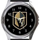 Las Vegas Golden Knights Hockey Round Metal Watch