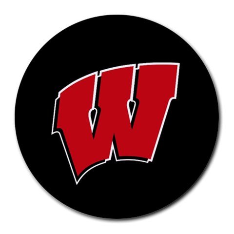 Wisconsin Badgers Heat-Resistant Round Mousepad
