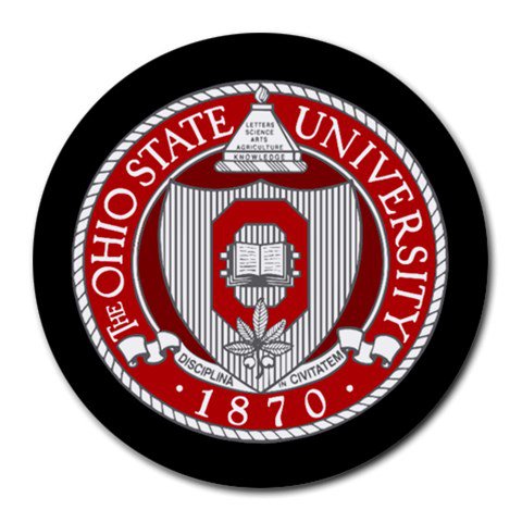 Ohio State University Logo Heat-Resistant Round Mousepad