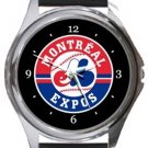 Montreal Expos Round Metal Watch