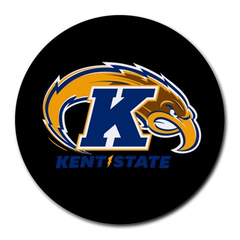 Kent State University Golden Flashes Heat-Resistant Round Mousepad