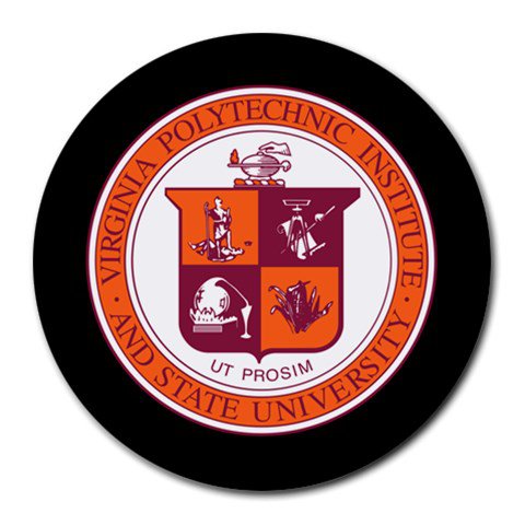 Virginia Polytechnic Institute and State University Heat-Resistant Round Mousepad