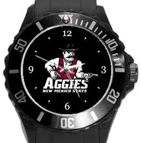 New Mexico State Aggies Plastic Sport Watch In Black
