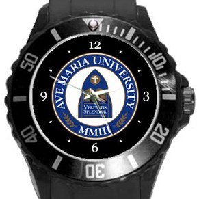 Ave Maria University Plastic Sport Watch In Black