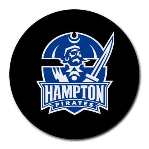 Hampton University Pirates Heat-Resistant Round Mousepad