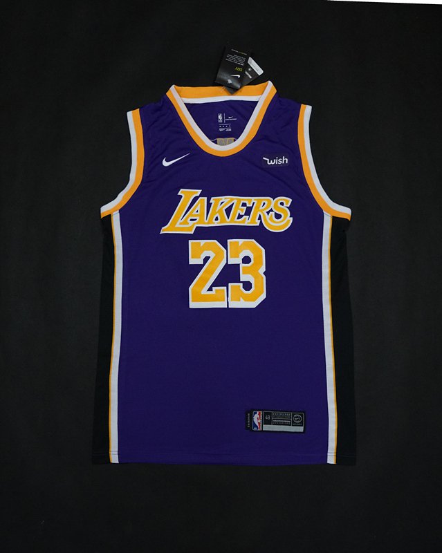 2018 New Los Angeles Lakers #23 LeBron James Purple jersey Free Shipping