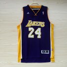 Los Angeles Lakers #24 Kobe Bryant Revolution Swingman Road Purple NBA Jersey Free  Shipping