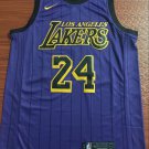 Los Angeles Lakers City Edition Purple #24 Kobe Bryant  Free Shipping