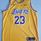 Los Angeles Lakers #23 Lebron James Retro Yellow NBA Jersey Free  Shipping