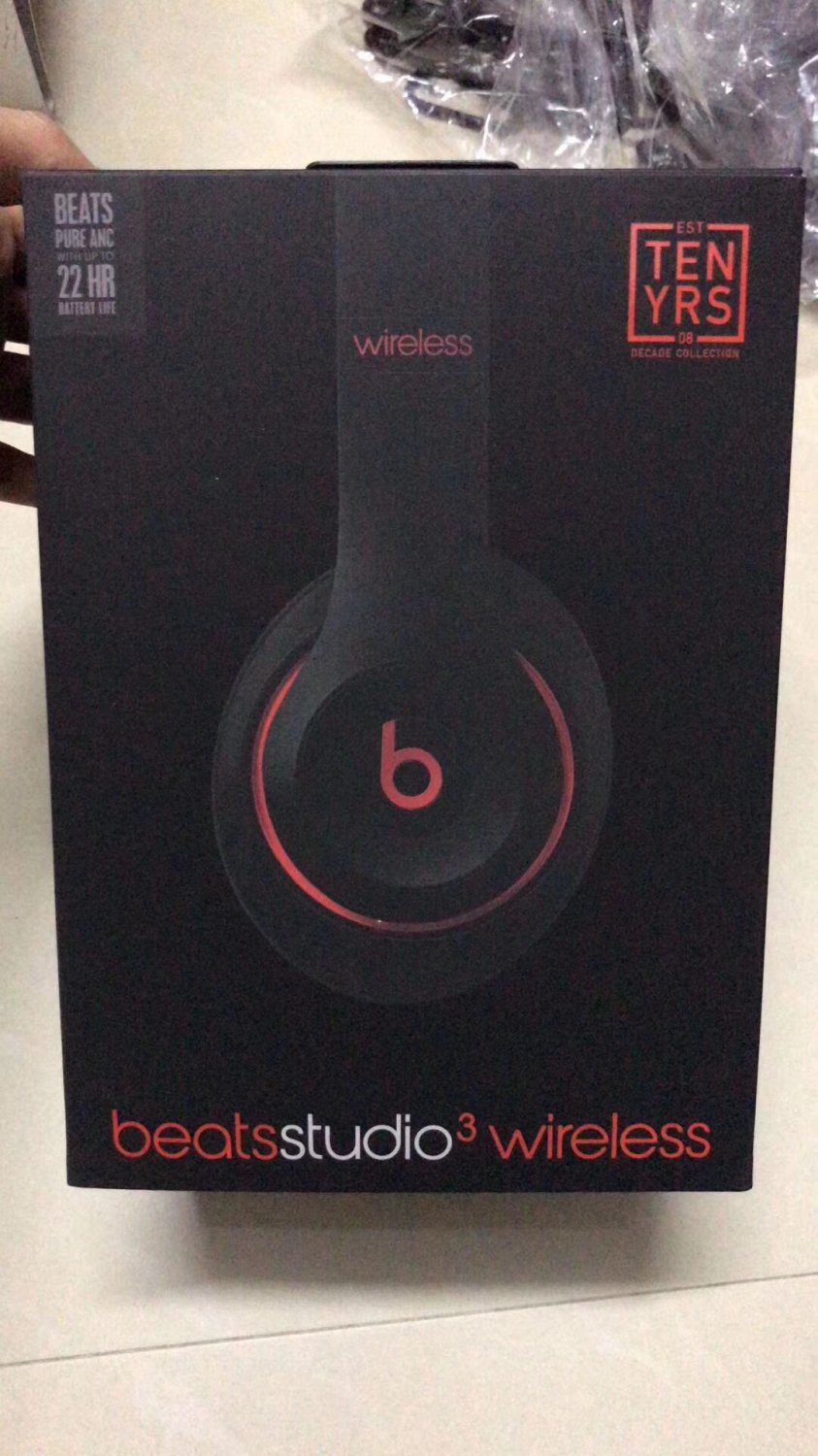 Beats By Dre Studio 3 Decade Collection Wireless Over Ear Headphones Defiant Black Red Free Shipping