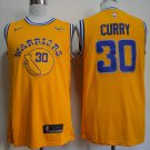 Men's Golden State Warriors #30 Stephen Curry Basketball NBA Yellow Jersey