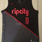 Portland Trail Blazers #0 Damian Lillard Black City Edition NBA Jersey Free Shipping