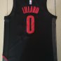 Portland Trail Blazers #0 Damian Lillard Black City Edition NBA Jersey Free Shipping