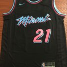 Miami Heat 2018 Men's NBA Basketball Black Jersey WHITESIDE #21 BNWT Free Shipping