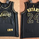 Los Angeles Lakers #24 Kobe Bryant Black Gold Jersey Free Shipping