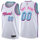 Miami Heat Mens Custom Name and Number White Athletic Jersey Free Shipping
