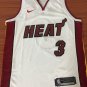 Miami Heat White Dwyane Wade #3 Men's NBA Basketball Jersey BNWT Free Shipping