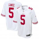 Men's San Francisco 49ers Trey Lance White 2021 NFL Draft First Round Pick Game Jersey