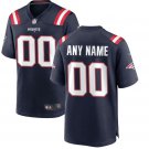 Men's New England Patriots Navy Custom NFL Game Jersey