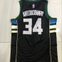 Milwaukee Bucks #34 Antetokounmpo NBA Jersey Black Free Shipping
