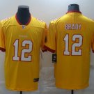 Men's Tampa Bay Buccaneers Tom Brady #12 Yellow NFL Jersey