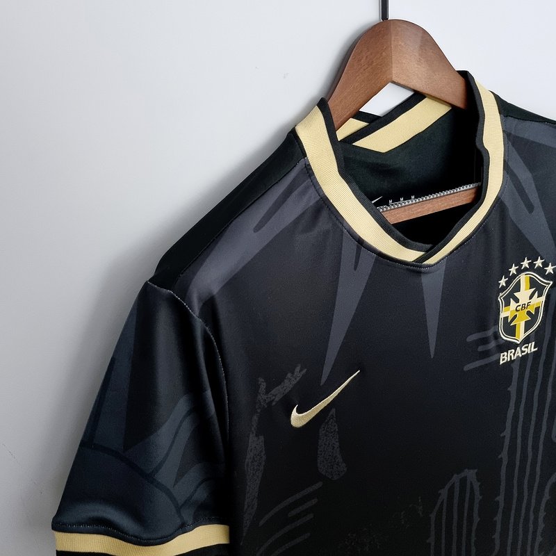 Brazil 2022 2023 Black Football Soccer Jersey Shirt Free Shipping