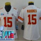 Women's Kansas City Chiefs #15 Patrick Mahomes Limited White Super Bowl LVII NFL  Jersey