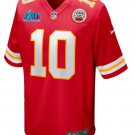 Men's Kansas City Chiefs Isiah Pacheco #10 Red Super Bowl LVII Patch NFL  Jersey S - 3XL