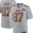 Men's Kansas City Chiefs Travis Kelce #87 Gray Super Bowl LVII Patch  NFL  Jersey S - 3XL