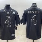 Men's Dallas Cowboys #4 Dak Prescott Black With 1960 Patch Limited NFL Jersey S - 3XL