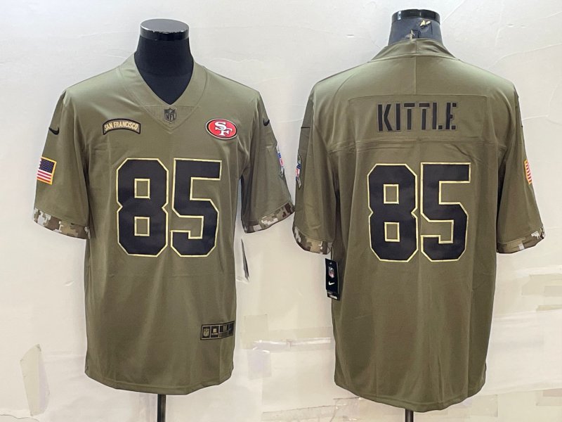 Men #85 George Kittle San Francisco 49ers White Throwback Limited