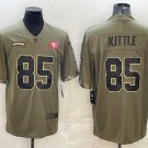 Men's San Francisco 49ers #85 George Kittle  Olive Salute To Service Limited NFL  Jersey S - 3XL