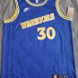 Golden State Warriors #30 Stephen Curry Throwback NBA Jersey Rush Blue S - 2XL