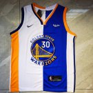 Golden State Warriors #30 Stephen Curry Split NBA Jersey Blue/White S - 2XL