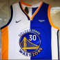 Golden State Warriors #30 Stephen Curry Split NBA Jersey Blue/White S - 2XL
