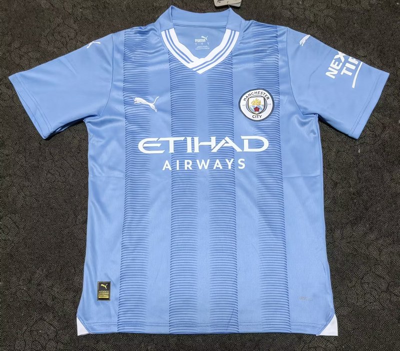 Manchester City Men's Home Jersey 2023 2024 Football Soccer S - 2XL