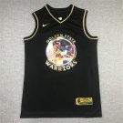 Golden State Warriors #30 Stephen Curry Black Gold Jersey Diamond Edition S - 2XL
