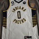 Men's Indiana Pacers #0 Haliburton White Swingman NBA Jersey S- 2XL