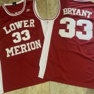 #33 Kobe Bryant Lower Merion Basketball Jersey High School Red S-2XL