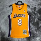 Kobe Bryant #8 Los Angeles Lakers Vintage Yellow 1999-00 Throwback NBA Jersey S-2XL