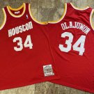 Men's Houston Rockets Hakeem Olajuwon Mitchell & Ness Red 1993-94 Hardwood Classics Swingman Jersey