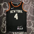 Men's New York Knicks #4 Derrek Rose 75th Anniversary MVP Edition Black NBA Jersey S-2XL