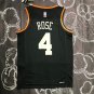 Men's New York Knicks #4 Derrek Rose 75th Anniversary MVP Edition Black NBA Jersey S-2XL
