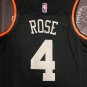 Men's New York Knicks #4 Derrek Rose 75th Anniversary MVP Edition Black NBA Jersey S-2XL
