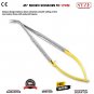Surgical Micro Tissue Scissors Castroviejo TC Angled 45° 17cm Dental Tissues Surgery Tools SYZE